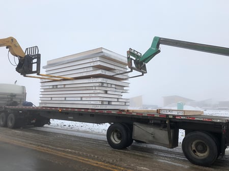 fork unloading panels for flatbed