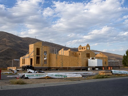 structural insulated panel walls on a commercial building