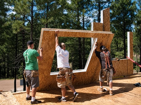 Builders installing Premier SIPS panels manufactured by Premier Building Systems