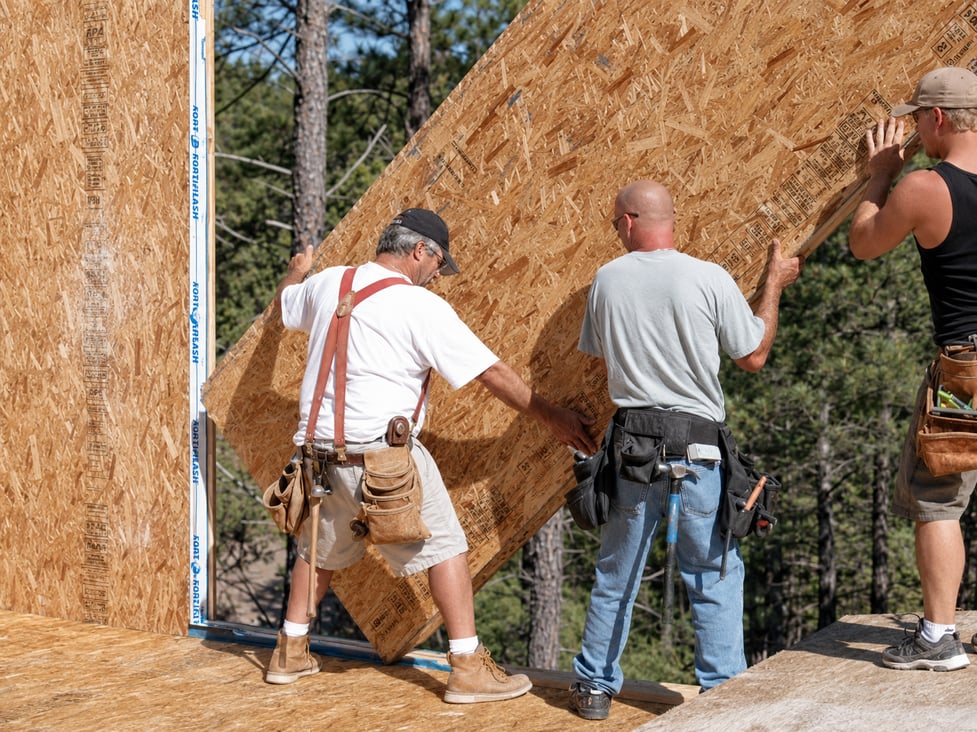 SIP installation on a residential construction jobsite
