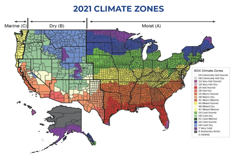 IECC Climate Zone Map 2021