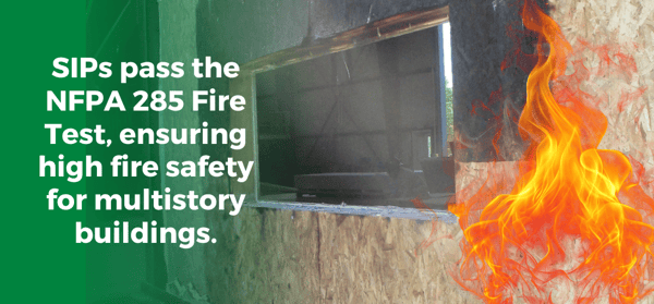 SIPs pass the NFPA 285 Fire Test