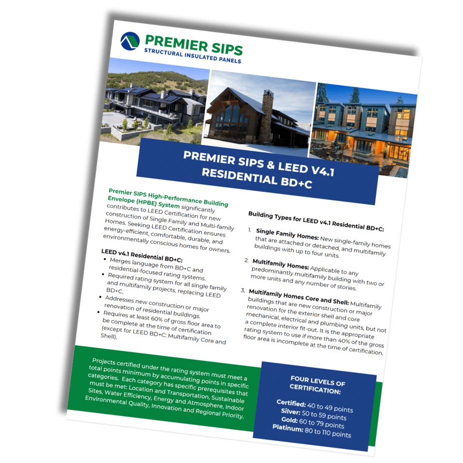 Premier SIPS & LEED Residential- COVER