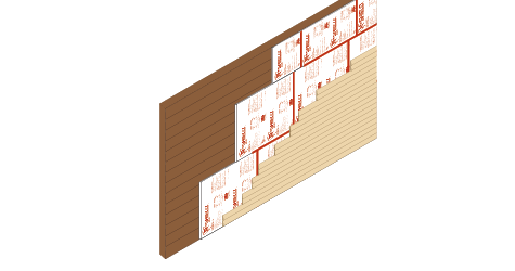 Walls application drawings_Fanfold Siding Underlayment