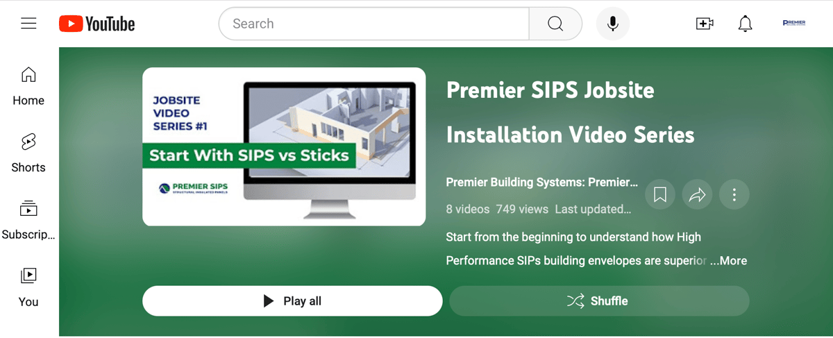 Premier SIPS Installation Video Series