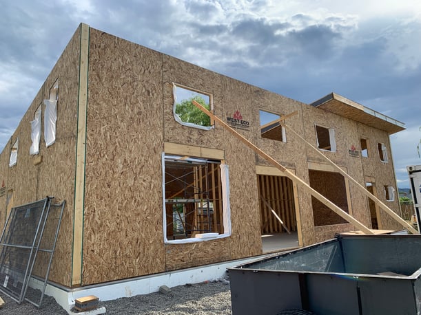 SIP panel installation on a jobsite