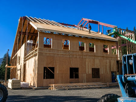 fire station being built with structural insulated panels